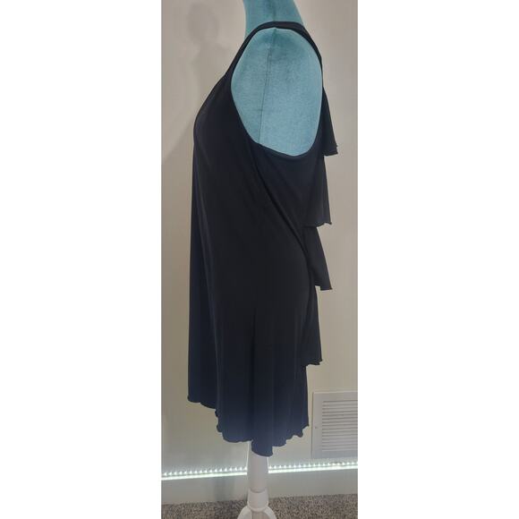 Cachet Dress Womens Size 12 Vintage Ruffled Black Party Dress Sexy Goth Witchy - Picture 6 of 8